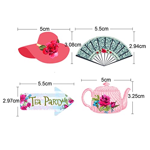 ABOOFAN 24 Peças de Bolo de Festa de Chá Picaretas para Decoração de Cupcake Adorável