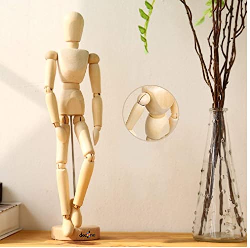 Image of deziine 20 cm Wooden Human Art Drawing Flexible Joints Mannequin Manikins Figures Doll Model for Artists Sketch Charcoal Home Desk Decoration Children Toys