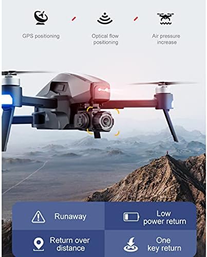 Drone For Adults With Double Camera EPTZ Camera 4K/6K Foldable Rc Quadcopter Rtf 4ch 5ghz Remote Control 28 Minutes Flight Time Includes Carrying Case