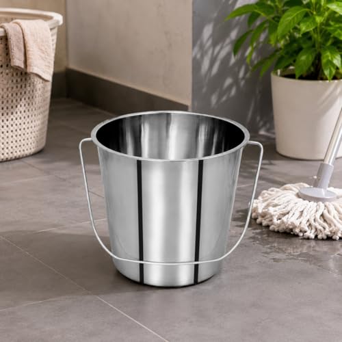 Image of Stainless Steel Non Joint Leak Proof Bucket Multipurpose Balti for Home (20 Litter)
