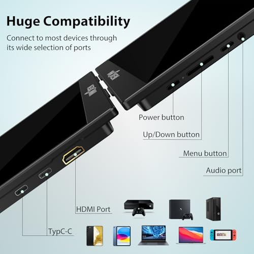 Image of InnoView Portable Monitor 18.5 inch 100HZ 120% sRGB, 1080P FHD +16 inch 2K 120Hz Portable Monitor