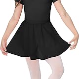 Zando Black Ballet Skirt for Girls & Kids Wrap Dance Skirt Flowy Breathable Lightweight Chiffon Black 7-9Years