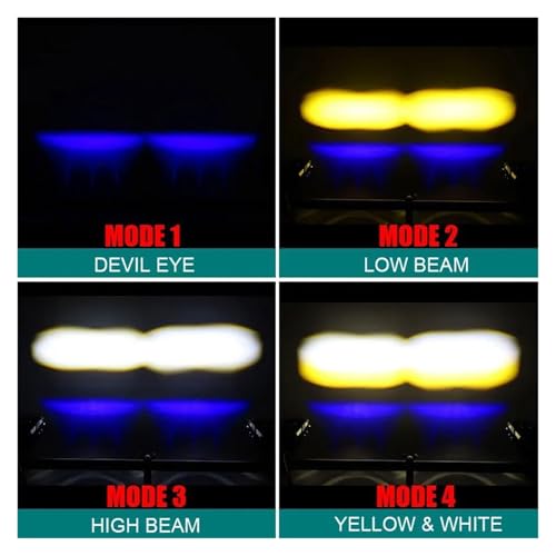 Foco LED de 100W para motocicleta con luz auxiliar flash de 12V 6