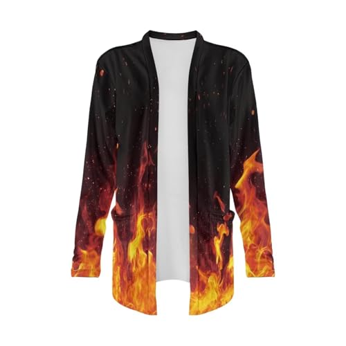 Image of Women's Lightweight Cardigans with Pockets Trendy Long Sleeve Open Front Cardigan Casual Tops Jackets Fall Oufits S-2XL