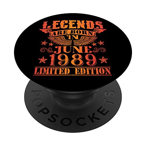 Cumpleaños Junio 1989 Edición Limitada Regalo Legend June PopSockets PopGrip Intercambiable