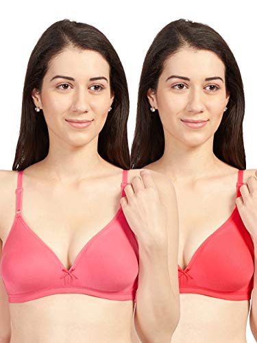 Image of SONARI Omania Womens Non-Padded Cotton Polyester Bras - Solid, Non-Wired, Medium Coverage, Hand Washable (Pack of 2)