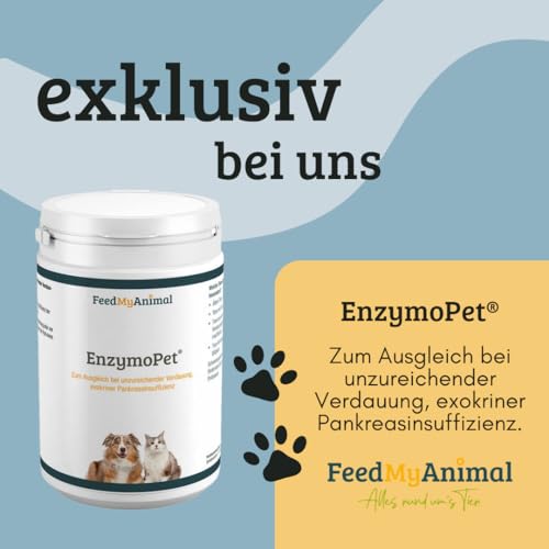 FeedMyAnimal EnzymoPet | 500 g | Ergänzungsfuttermittel für Hunde & Katzen | Zur ernährungsphysiologischen Unterstützung der Verdauungsfunktion | Mit Pankreatin