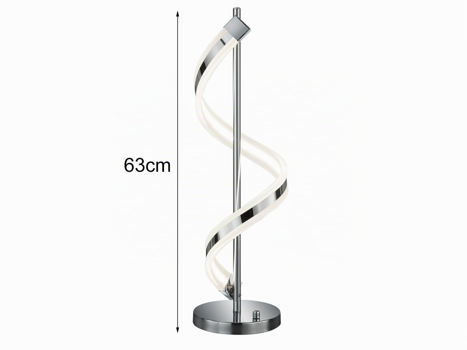 Trio Leuchten LED Tischleuchte Sydney 572910106, Metall chrom, inkl. 14.5 Watt LED, 20 x 20 x 63 cm
