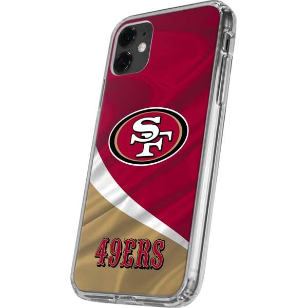 Skinit Clear Phone Case Compatible with iPhone 11 - Officially Licensed NFL San Francisco 49ers Design
