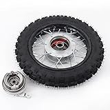 motorrad speichenfelgen pulverbeschichten kosten  2.50-10 Vorne Hinten 10 Zoll Stahlrad 28 Speichenfelgen Trommelbremsnabe,for CRF50 Dirt Pit Motocross Offroad Motorrad (Color : Rear)