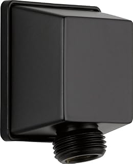 Delta Faucet 50570-BL UniversalShoweringComponents Square Wall Elbow for Hand Shower, Matte Black