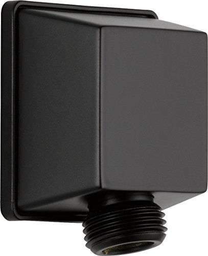 Delta Faucet 50570-BL UniversalShoweringComponents Square Wall Elbow for Hand Shower, Matte Black
