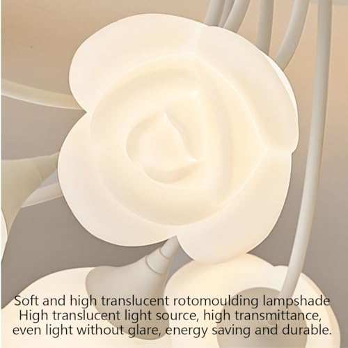 Plafond à Fleurs LED Rose Lustre G9 Crème 7heads pour Éclairage Maison