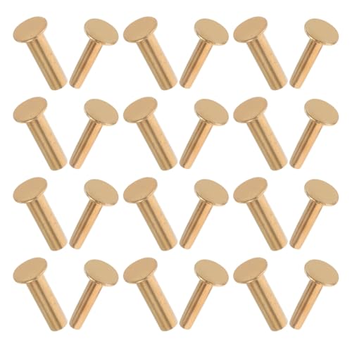 Baluue Rivets De Poignée De Couteau 14 Paires 1,6 Mm Cuivre Fixation Robuste Rivet De Manche De Couteau Pour Couteliers Fabrication Et Réparation Couteaux La...