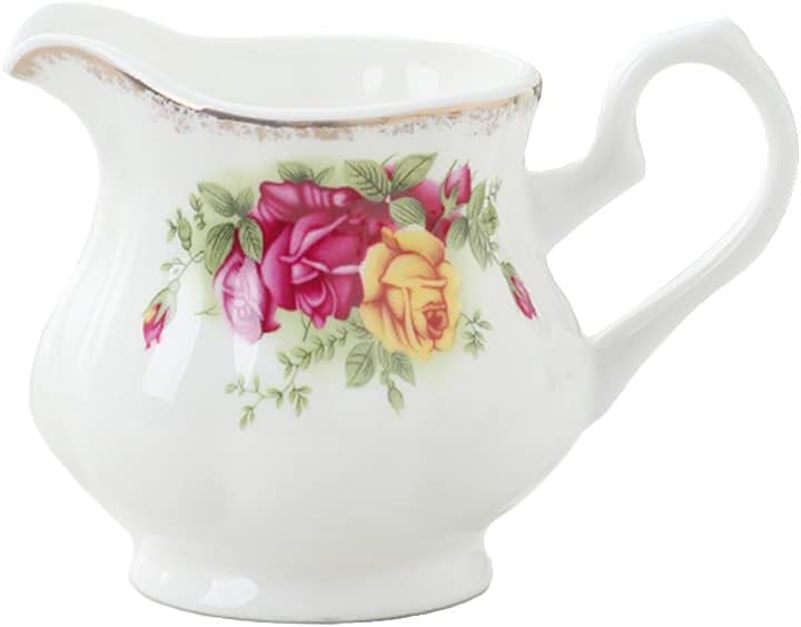 OTENG Keramik Zucker Schüssel, Set aus Keramik-Milchkännchen und Zuckerdose, Retro-Kaffee-Servierset(7.5 * 7.5cm)