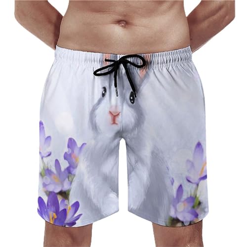 Shorts de bain homme lapin à séchage rapide taille S