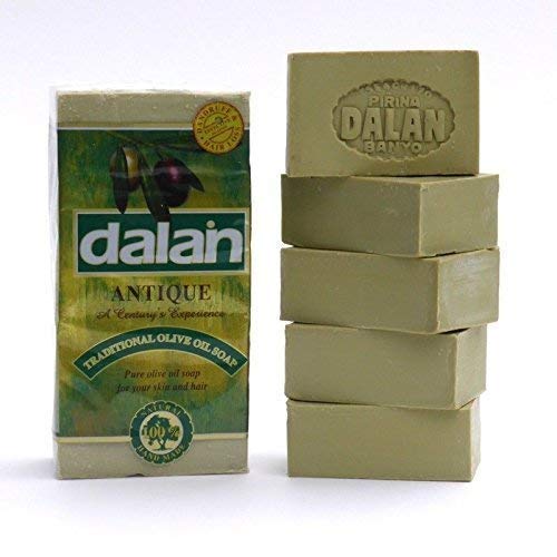 5 x 180g Bar Natural 100% Pure Olive Oil Soap Dalan Turkish Bath Handmade Turkey