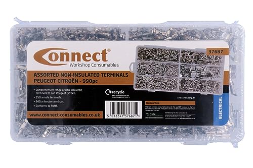 Connect 37687 Assorted Non-Insulated Terminals - For Citroën, Peugeot 990Pc