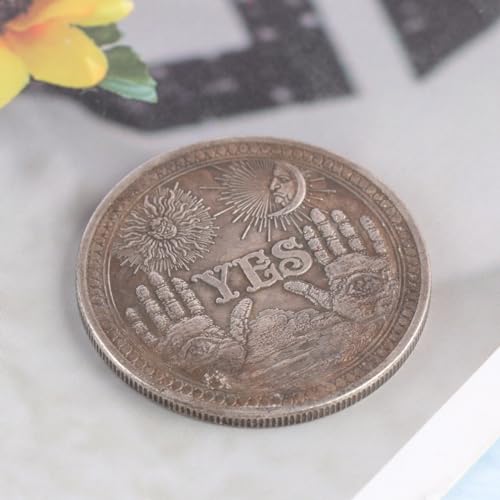 Garneck Ja Nein Herausforderung Münze Schädel Muster Stereoskopische Prägung Antike Kupfer Souvenir Sammlung Münze für Werfen Spiel Sammler