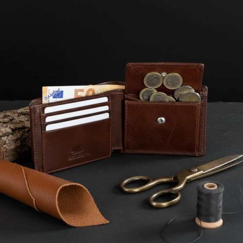 Image of BROWN BEAR Prime Bifold Wallet for Man with Coin Pocket | Genuine Leather | Wallet for Men Leather Original (Brown)