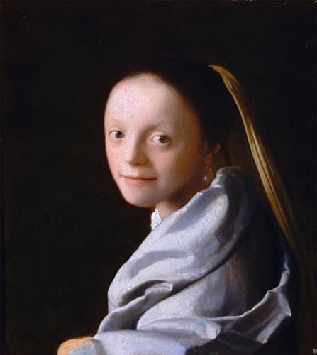 Tableau Vermeer Étude d'une jeune femme affiche impression d'art toile 60x90