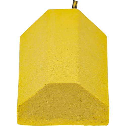 Image of Buyers Products WC9642Y Yellow Small Wheel Chock Set, Lightweight Composite Construction, 32.75 Inch Rope, Ideal for Vehicle Maintenance and Storage, Aviation and Tractors