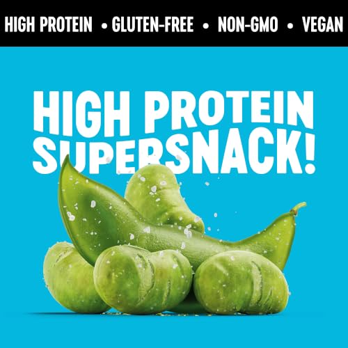 Image of The Only Bean High Protein Snacks, Healthy Office Snack, Healthy Snacks for Adults and Kids for Lunch, Vegan, Low Carb & Gluten Free - Edamame Beans Snack, Variety Pack - 0.9oz (Pack of 45)