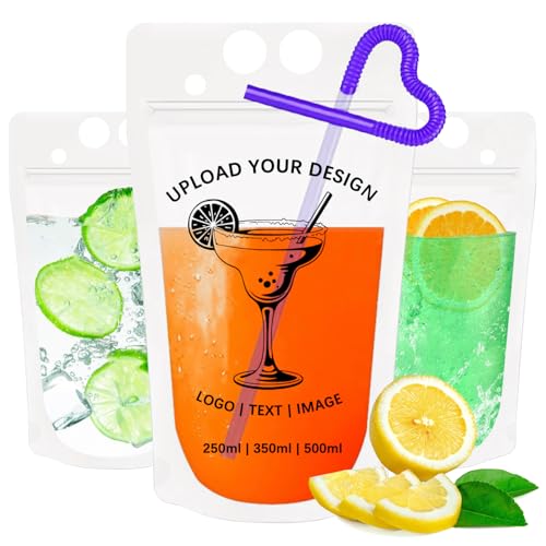 Packs de 50 pitillos para bebidas con diseño personalizable miniatura 1