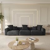 WJShome Modular Sectional Sofa Couch,141.73inch Oversized 3 Seater Sofa,Upholstered with Corduroy Fabric Couches with 5 Pillows,Cushion Covers Removable& Washable,