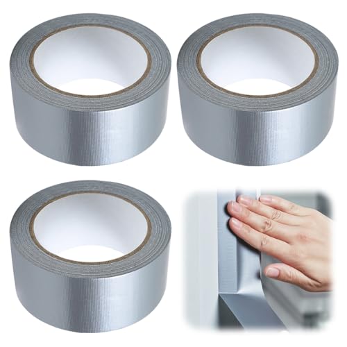 RANJIMA Nastro adesivo per barriera al vapore, 3 rotoli di nastro adesivo impermeabile per tetto sottotetto, alta forza adesiva freno a vapore, copertura del tetto per barriere al vapore, freni a