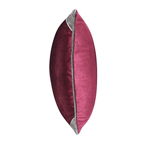 Image of Cazimo Velvet Cushion Covers for Bed, Sofa and Couch - 16 * 16 inches | Ideal for Living Room | Set of 2, Maroon