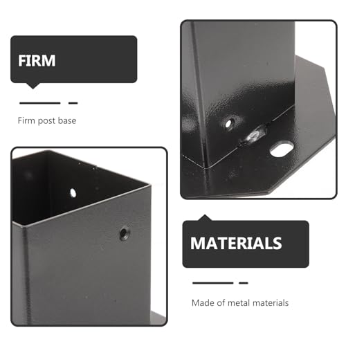 Base cuadrada resistente para postes de terraza con protector de soporte para buzón 3