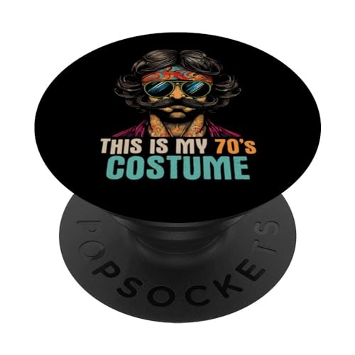 Costume da discoteca vintage anni '70, festa a tema hippie PopSockets PopGrip Intercambiabile