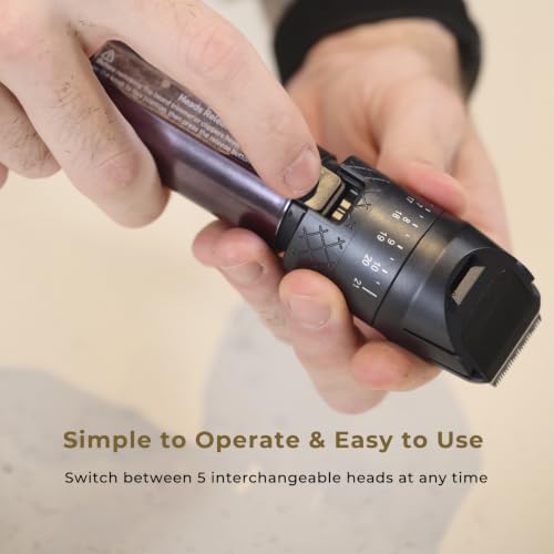 Image of Aesfee Beard Trimmer Kit for Men 5-in-1 Electric Foil Shavers Adjustable Hair Clippers Haircuts Set Waterproof Wet and Dry - Comfort Body Nose Ear Hair Trimmer Razors USB-C Charge Dock
