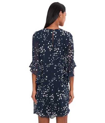 Image of Calvin Klein Floral Chiffon Shift Dress
