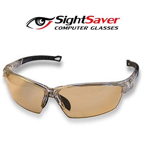 Patented Curved Blue Blocker Glasses - Premium Anti Glare Computer Glasses Reduce Migraines, Dry Eyes - Stops Harmful Unfiltered Light - Lightweight Blue Light Blocking Safety Glasses for Men Kids