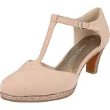 MARCO TOZZI Damen Pumps mit Riemen Vegan Elegant, Rosa (Powder...