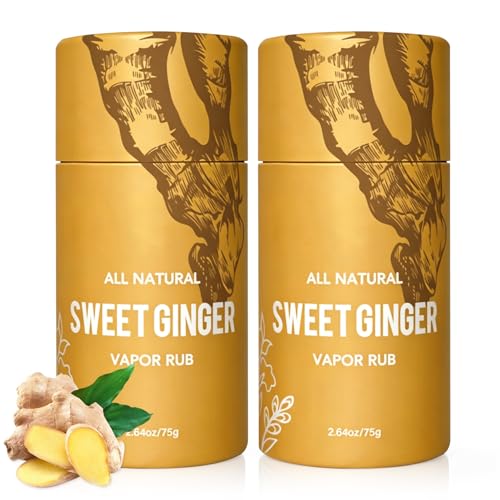 2PCS Sweet Ginger Vapor Rub Stick All-Natural Herbal Multipurpose Balm Multipurpose Vapor Rub for Hands Knee Neck Back Massage