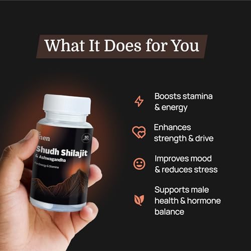 Image of ForMen Shudh Himalayan Shilajit & Ashwagandha Capsules for Men | Ayurvedic Supplement for Energy and Power | 30 Count (Pack of 2)