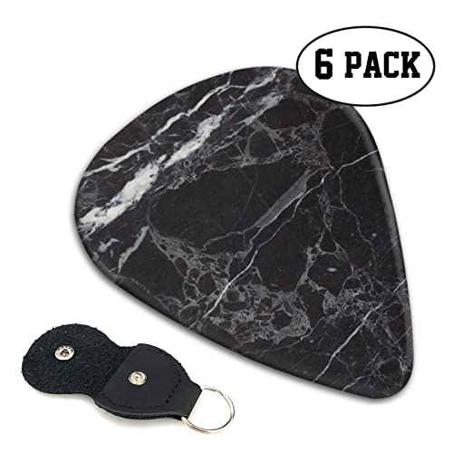 FUCVNPZ Lot de 6 médiators en celluloïd, texture marbre noir et blanc, pour guitares acoustiques, électriques, basses ou… - Les Beatles, Paul McCartney, John Lennon, RIngo Starr, George Harrison FUCVNPZ Lot de 6 médiators en celluloïd, texture marbre noir et blanc, pour guitares acoustiques, électriques, basses ou… – Image 5