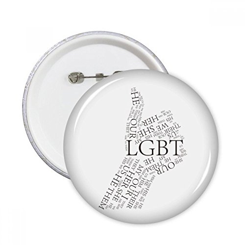 Cadeaux multicolores 5pcs avec le pins LGBT drapeau arc-en-ciel grand badge