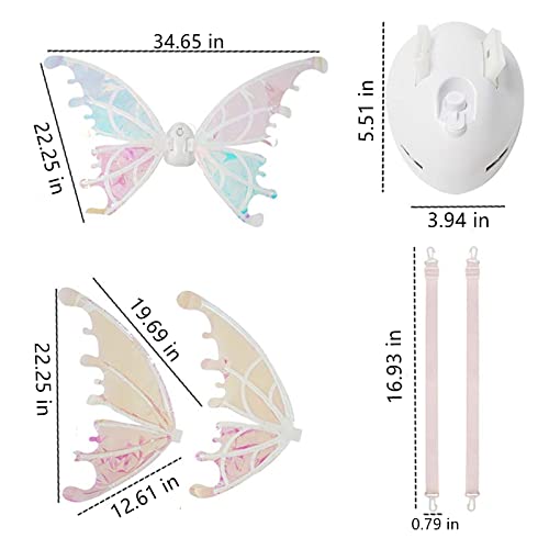 Fairy Glowing Wings for Girls,Sparkling Wings with LED Lights,Electric Butterfly-Wings for Women,Perfect Fairy Costume and Party Decoration