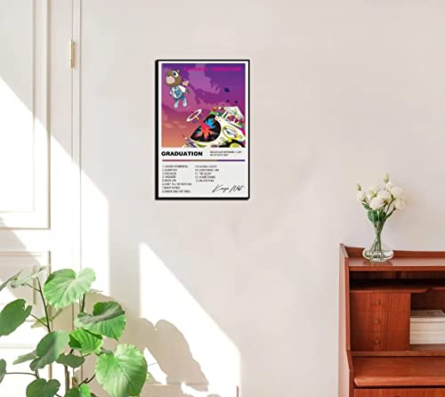 Kanye Graduation West Music Album Cover Poster Unframe 12X18Inch Canvas Poster Wall Art Decor Print Picture Paintings For Living Room Bedroom Decoration #TOP3