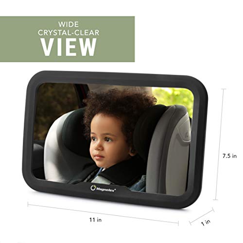 image for Magnelex Baby Car Mirror for Rear-Facing Infants and Toddlers. Wide Cr