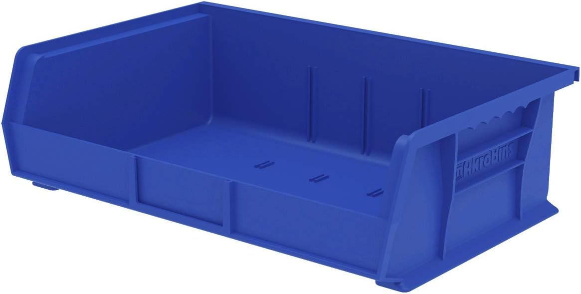 Akro-mils Akrobin d'empilage de rangement en plastique, 27,9 cm par 40,6 cm par 12,7 cm, étui de 6, 30255BLUE