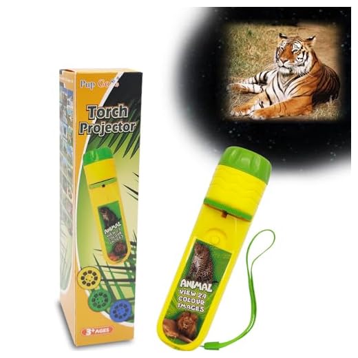 Pup Go Lampe Torche et Projecteur Animaux avec 3 Disques 24 Images, Jouet Projecteur Histoire Diashow pour Enfants 3 4 5 6 7 Ans, Jouet Animal, Cadeau Scientifique Éducatif pour Garçons et Filles