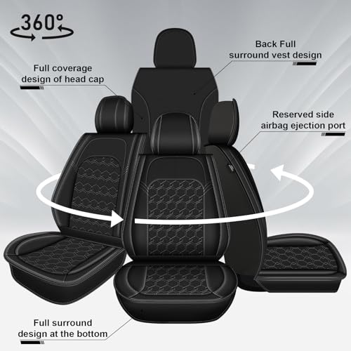Image of Car Seat Covers for Nissan Rogue 2009-2026 Full Set Faux Leather