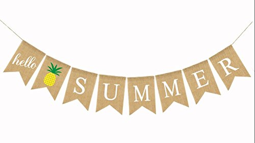 Hello Summer Banner (NO DIY), Summer Decorations, Summer Party Supplies, Pool Party, Bbq Party