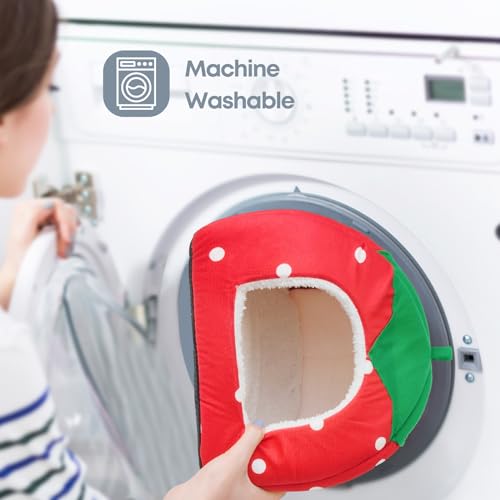 Tierecare Pacote com 2 Camas para Coelhos, Lavável, Casa de Coelhos E Esconderijo, Caverna Interna,