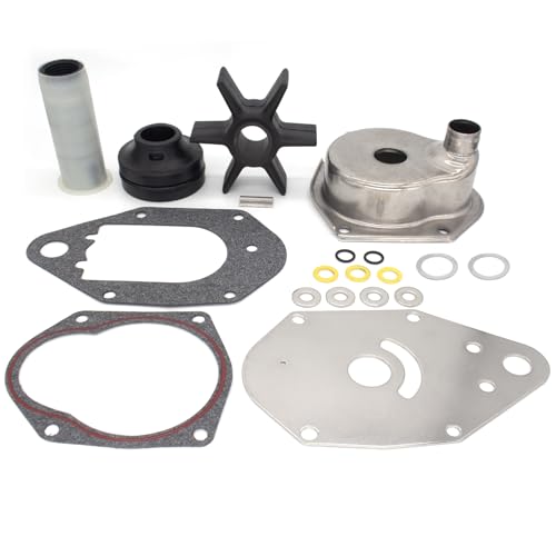 Image of QuickMarine 812966A12 Water Pump Impeller Repair Kit for Mercury Marine 4 Stroke 30-60 HP Outboard Motors Replacement 46-812966A12 Sierra 18-3690 Boat Engine